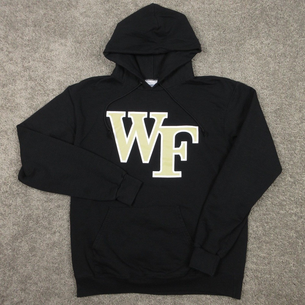 Wake Forest Demon Deacons Sweater Mens Large Black Hoodie Sweatshirt Champion